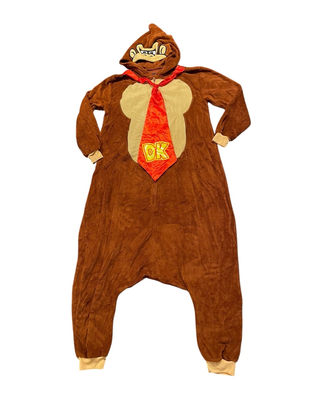Adult Small Donkey Kong Costume One-Piece Halloween Mens Hood